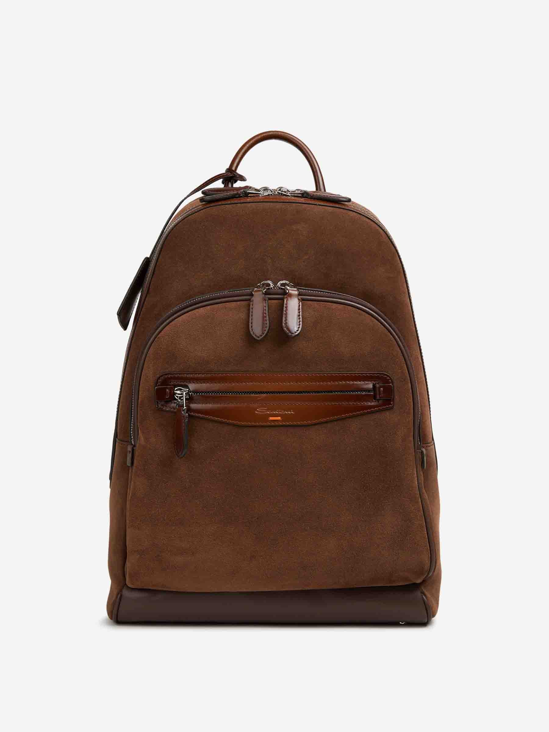 Santoni Hombre Barcelona Mochila Piel color Marrón Oscuro sku 693-000092 01 - Foto 1
