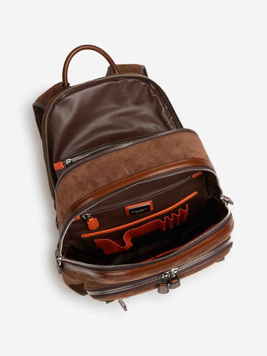 Santoni Hombre Barcelona Mochila Piel color Marrón Oscuro sku 693-000092 01 - Foto 4