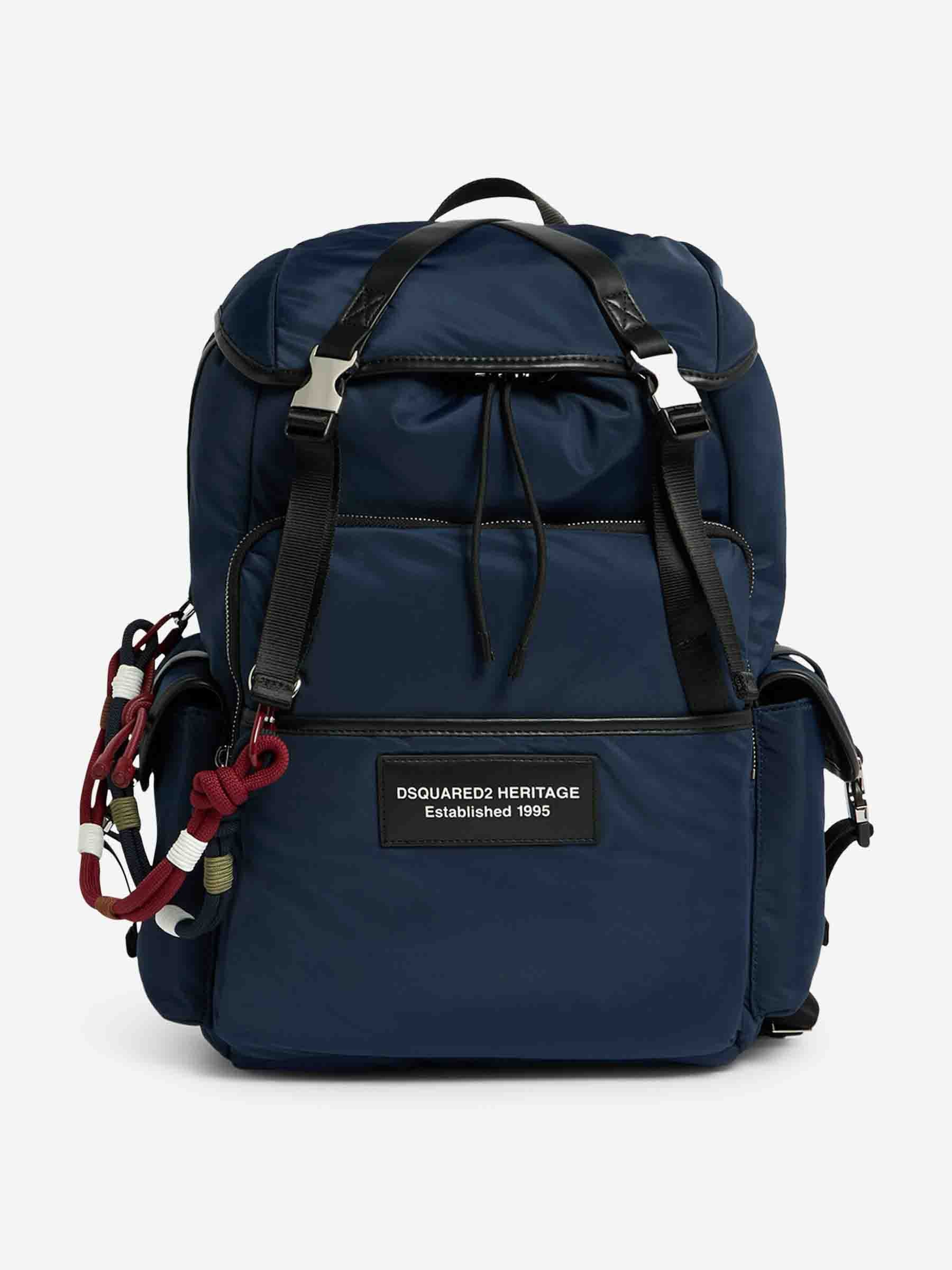 Dsquared2 Hombre Barcelona Mochila Heritage Poliéster color Azul Marino sku 693-000120 01 - Foto 1