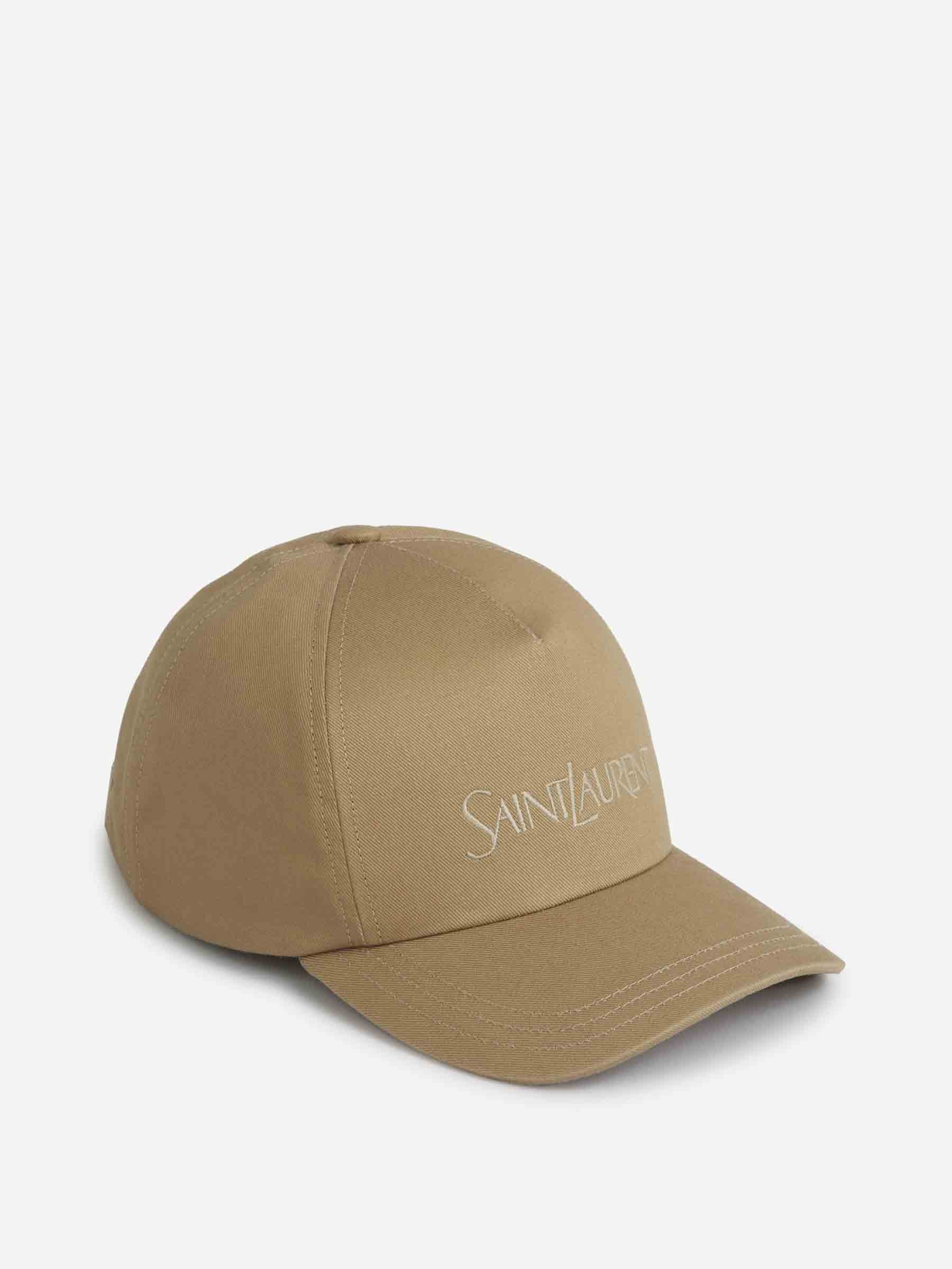 Saint Laurent Hombre Barcelona Gorra Algodón Logo color Camel sku 695-001712 02 - Foto 1