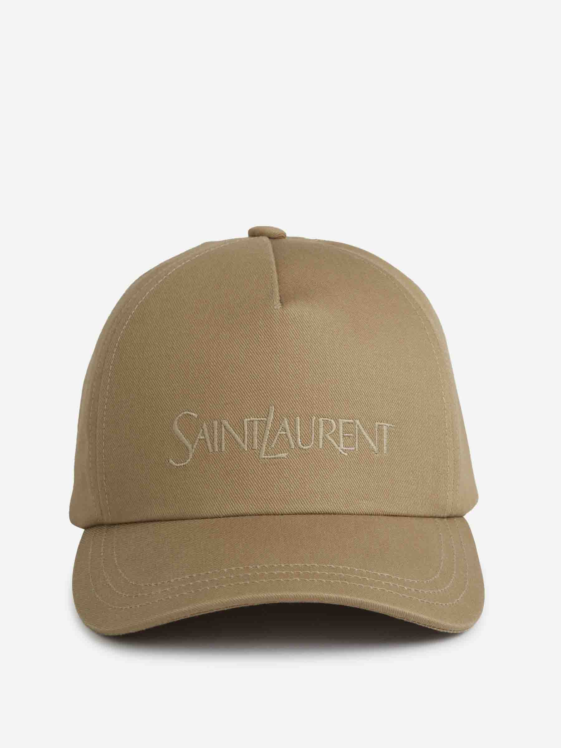 Saint Laurent Hombre Barcelona Gorra Algodón Logo color Camel sku 695-001712 02 - Foto 2