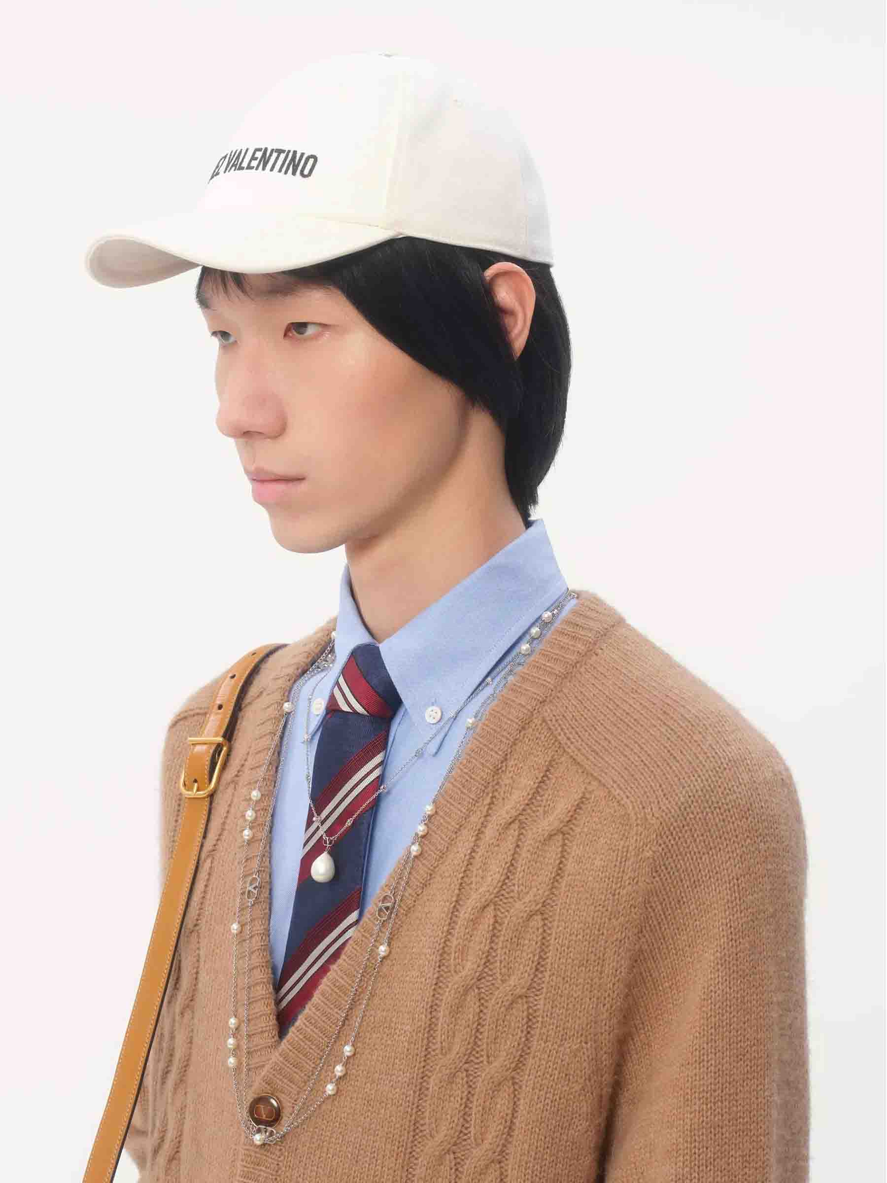 Valentino Garavani Hombre Barcelona Gorra Béisbol Algodón color Blanco sku 695-001813 02 - Foto 2