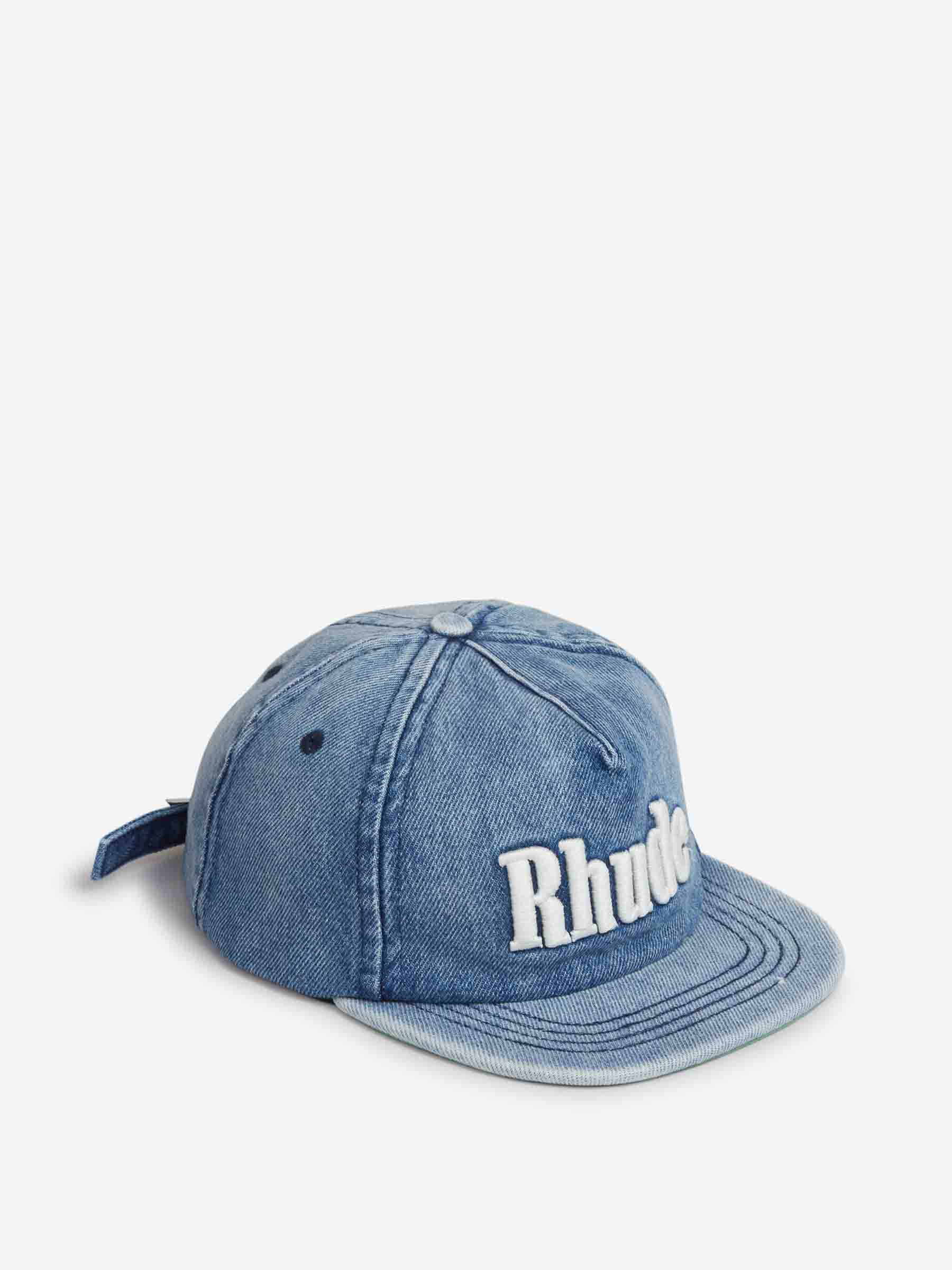 Rhude Hombre Barcelona Gorra Logo Denim color Azul Denim sku 695-001817 01 - Foto 1