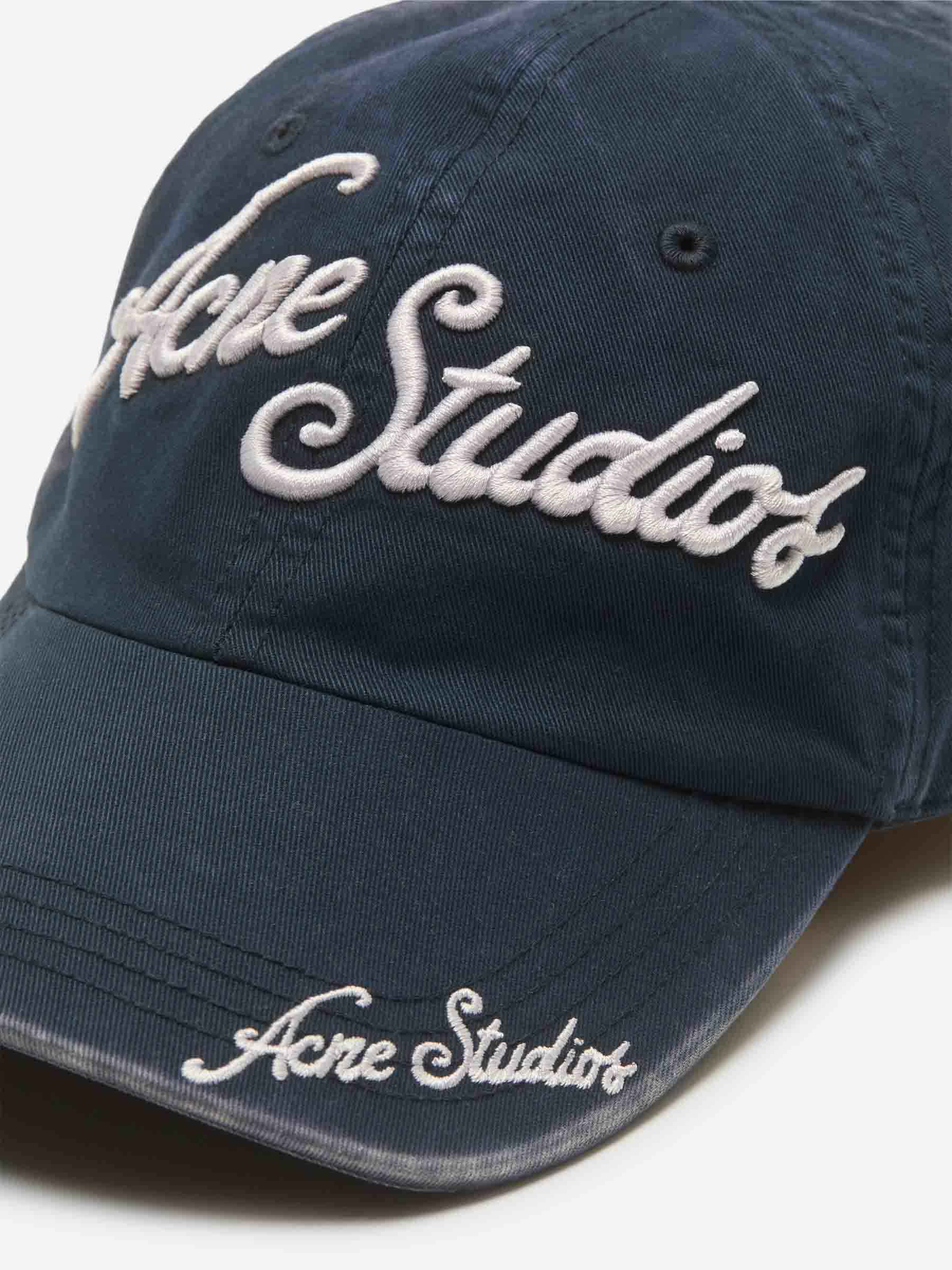 Acne Studios Hombre Barcelona Gorra Logotipo color Azul Marino sku 695-001828 02 - Foto 2