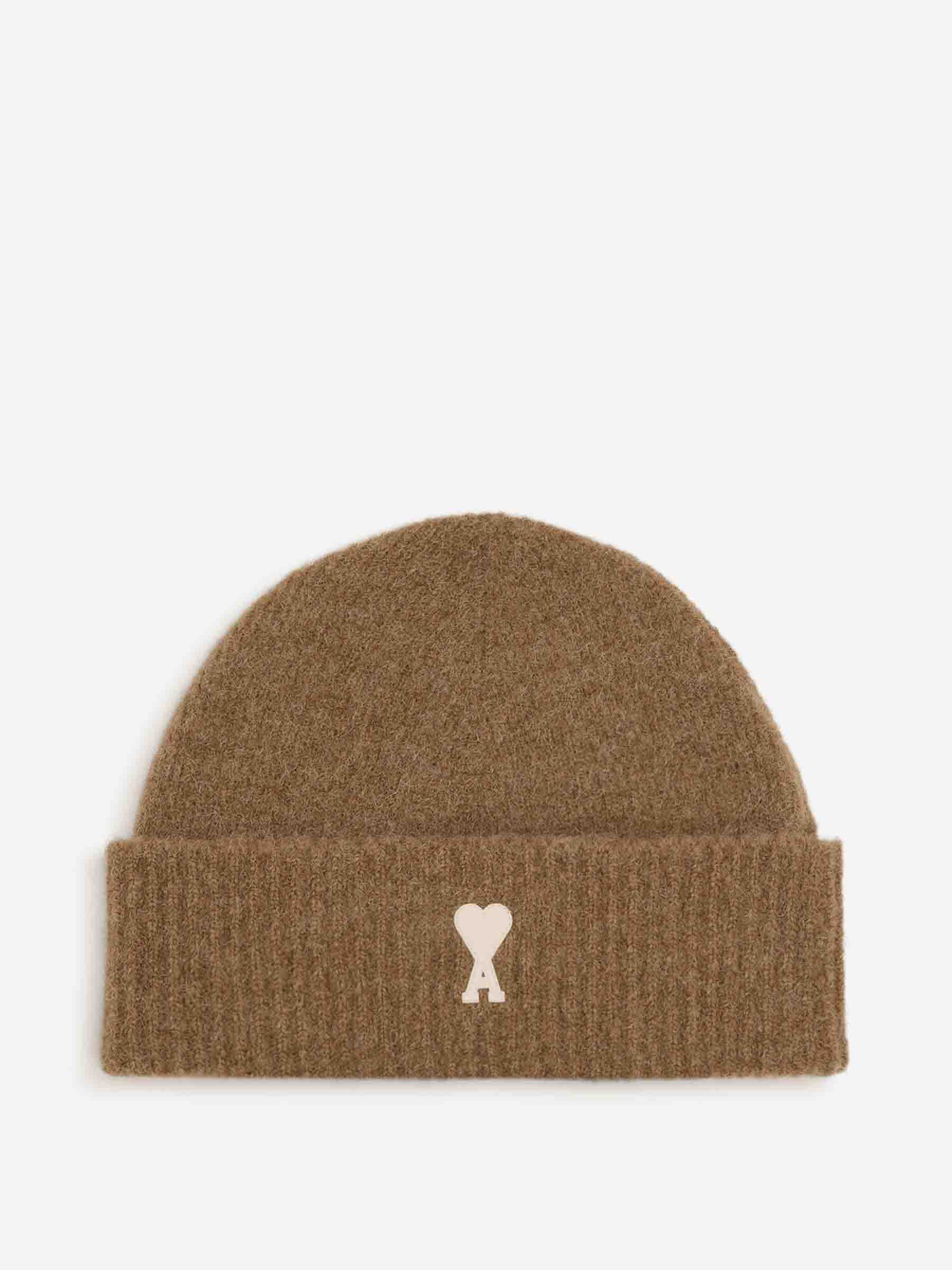 Ami Paris Hombre Barcelona Gorro Alpaca Ami de Couer color Camel sku 695-001866 01 - Foto 1