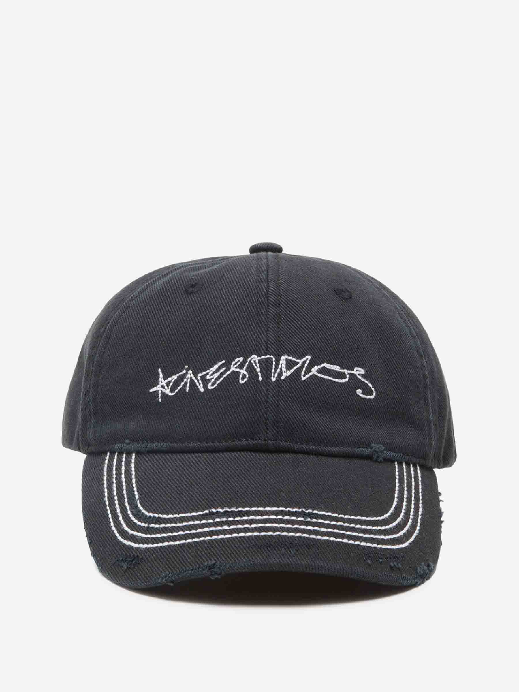 Acne Studios Hombre Barcelona Gorra Logo Algodón color Negro sku 695-001881 01 - Foto 1