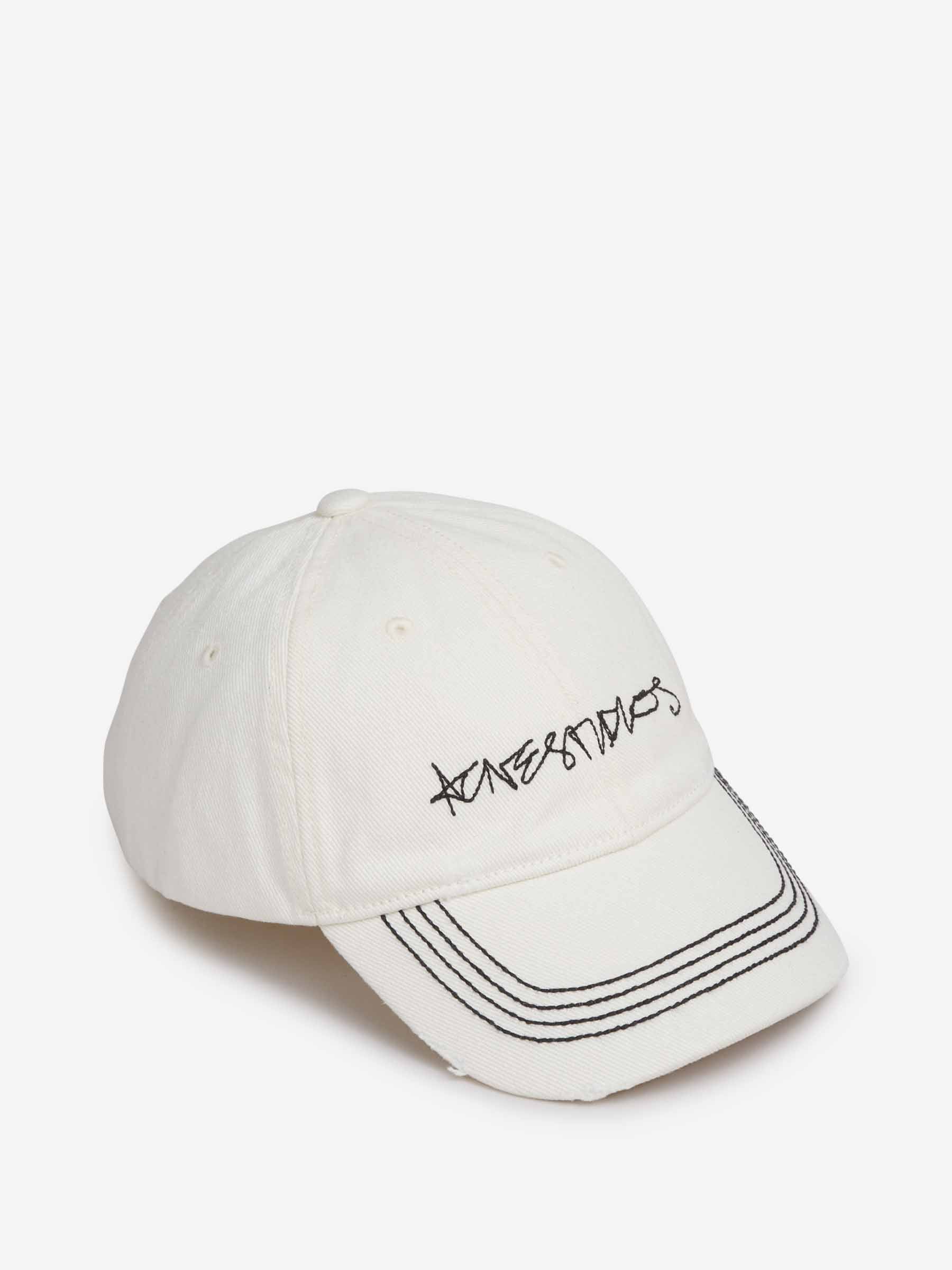 Acne Studios Hombre Barcelona Gorra Logo Algodón color Beige sku 695-001881 02 - Foto 1
