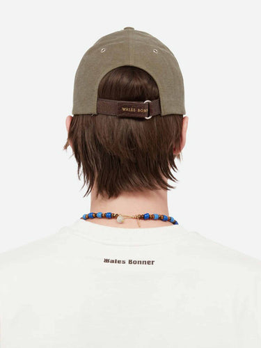 Wales Bonner Hombre Barcelona Gorra Algodón Logo color Verde Militar sku 695-001910 01 - Foto 5
