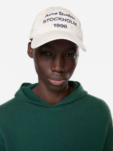 Acne Studios Hombre Barcelona Gorra Logo color Blanco sku 695-001916 01 - Foto 3