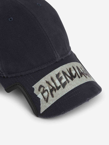 Balenciaga Hombre Barcelona Gorra Masking Tape color Negro sku 695-001950 01 - Foto 5