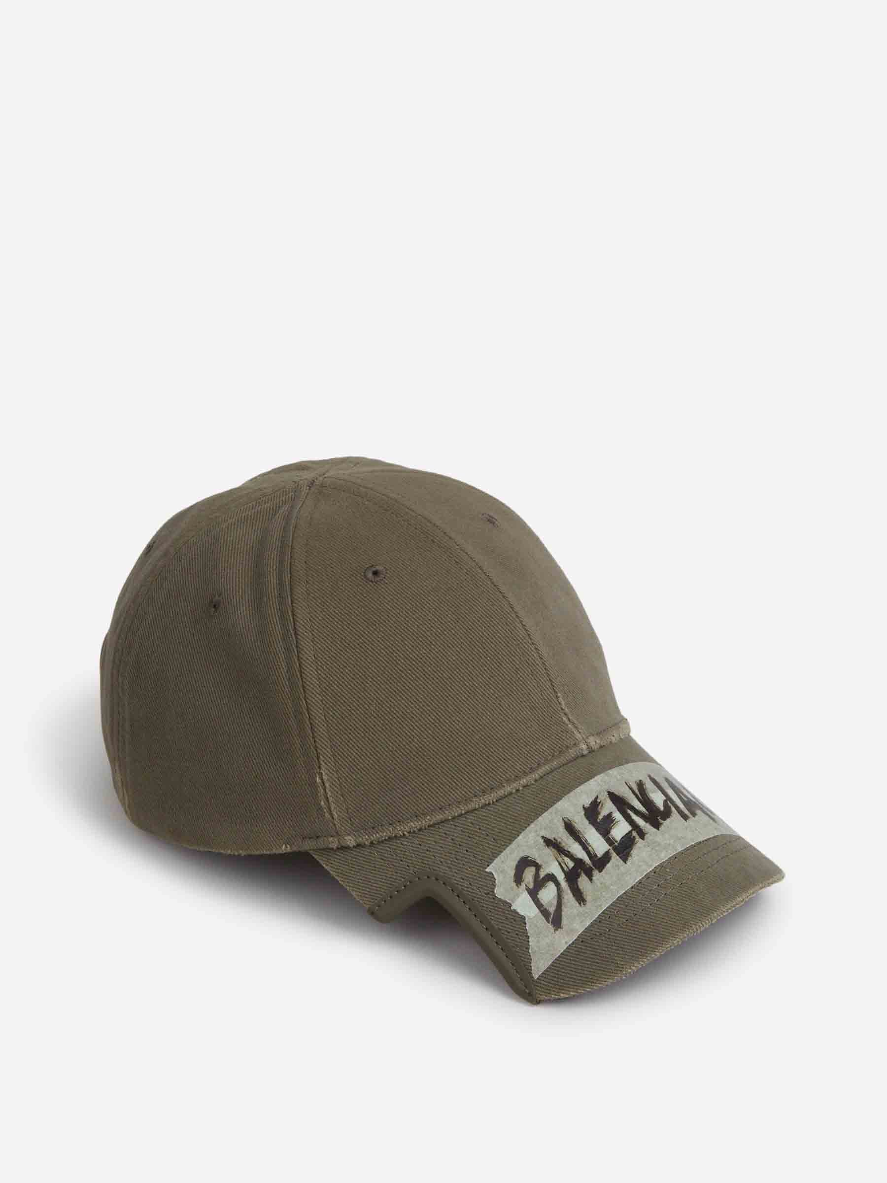 Balenciaga Hombre Barcelona Gorra Masking Tape color Verde Militar sku 695-001950 02 - Foto 1