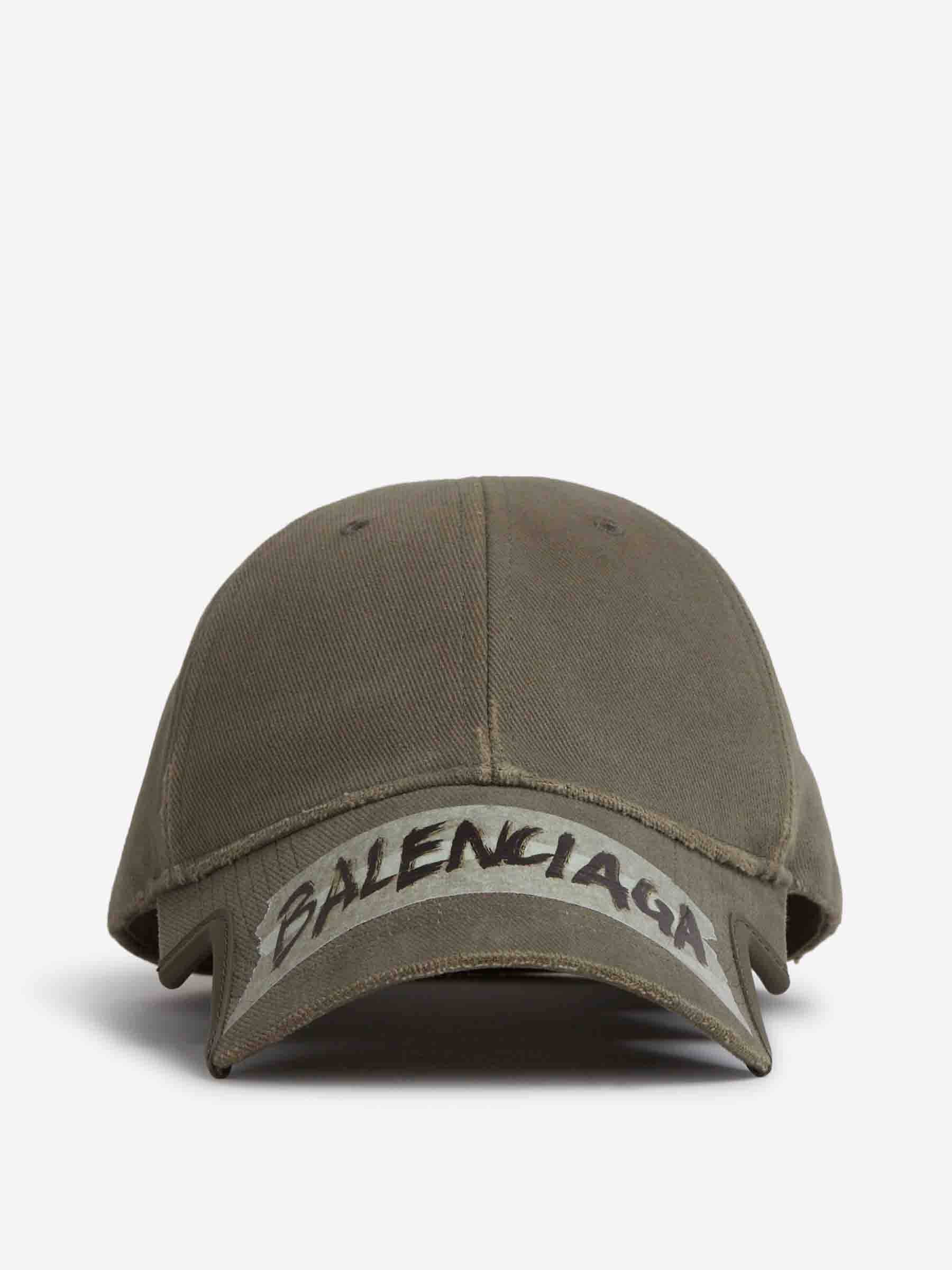 Balenciaga Hombre Barcelona Gorra Masking Tape color Verde Militar sku 695-001950 02 - Foto 2