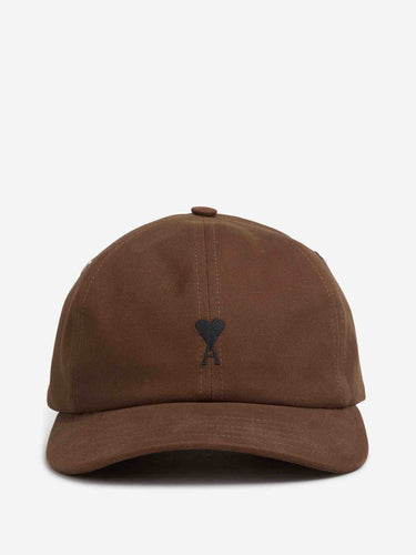 Ami Paris Hombre Barcelona Gorra Logo Algodón color Marrón Oscuro sku 695-002004 01 - Foto 1