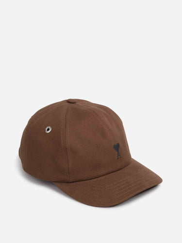 Ami Paris Hombre Barcelona Gorra Logo Algodón color Marrón Oscuro sku 695-002004 01 - Foto 2