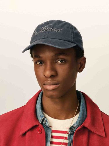 Ami Paris Hombre Barcelona Gorra Logo Algodón color Azul Índigo sku 695-002006 01 - Foto 2