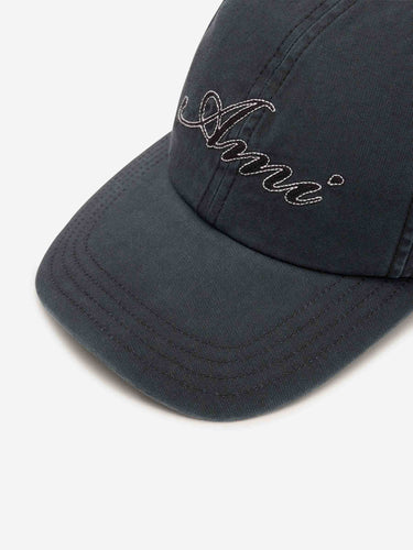 Ami Paris Hombre Barcelona Gorra Logo Algodón color Azul Índigo sku 695-002006 01 - Foto 3