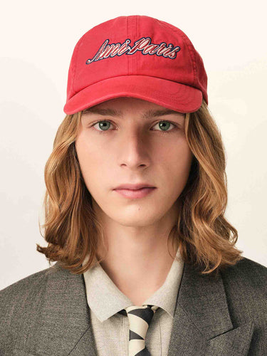 Ami Paris Hombre Barcelona Gorra Algodón Logo color Rojo sku 695-002007 01 - Foto 2