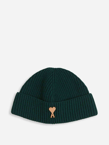 Ami Paris Hombre Barcelona Gorro Canalé Lana color Verde Jungla sku 695-002009 01 - Foto 1