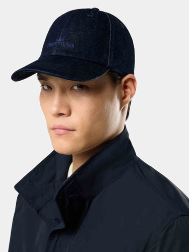 Stone Island Denim Hombre Barcelona Gorra Denim Logo color Azul Denim Oscuro sku 695-002048 01 - Foto 2