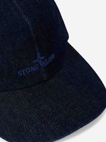 Stone Island Denim Hombre Barcelona Gorra Denim Logo color Azul Denim Oscuro sku 695-002048 01 - Foto 4