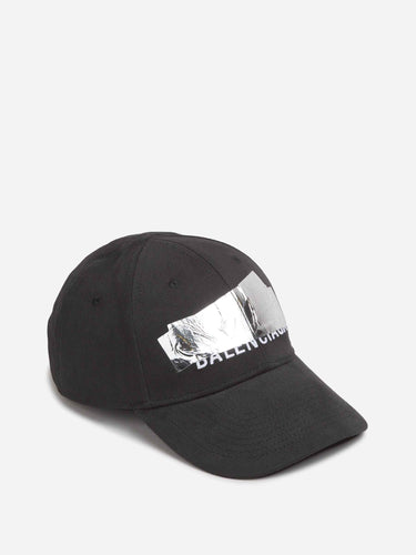 Balenciaga Hombre Barcelona Gorra Logo Algodón color Negro sku 695-002050 01 - Foto 2