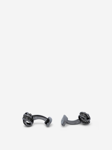 Tateossian Hombre Barcelona Gemelos Carbon Knot color Plateado sku 696-001064 01 - Foto 3