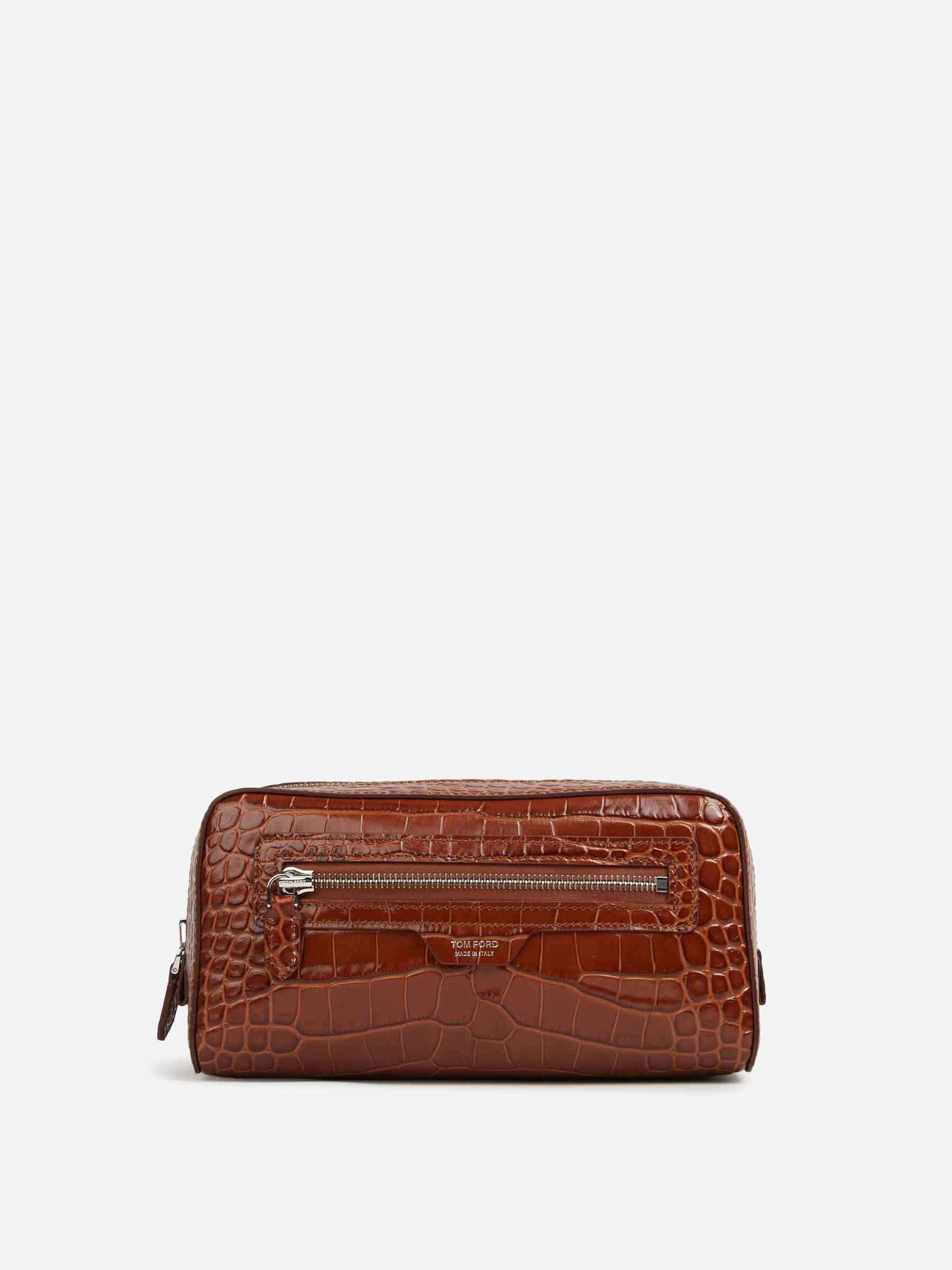 Tom Ford Hombre Barcelona Neceser Piel Cocodrilo color Marrón sku 699-002325 01 - Foto 1