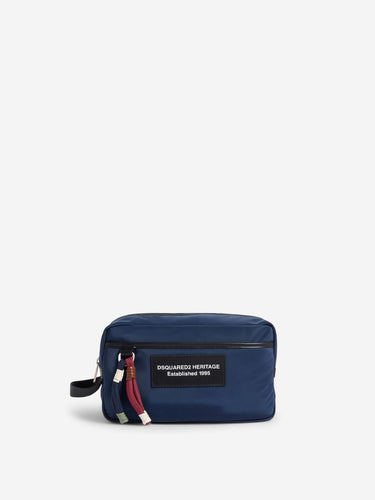 Dsquared2 Hombre Barcelona Neceser Heritage Poliéster color Azul Marino sku 699-002334 01 - Foto 1