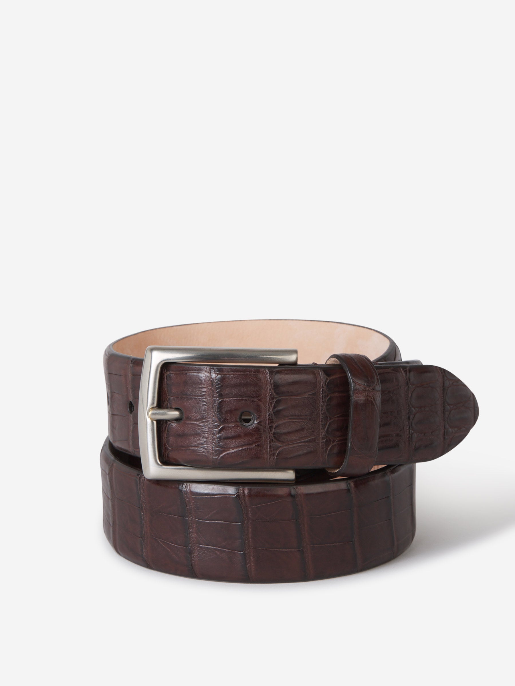 Santa Eulalia Hombre Barcelona Cinturón Croco color Marrón Oscuro sku 622-001019 03 - Foto 1