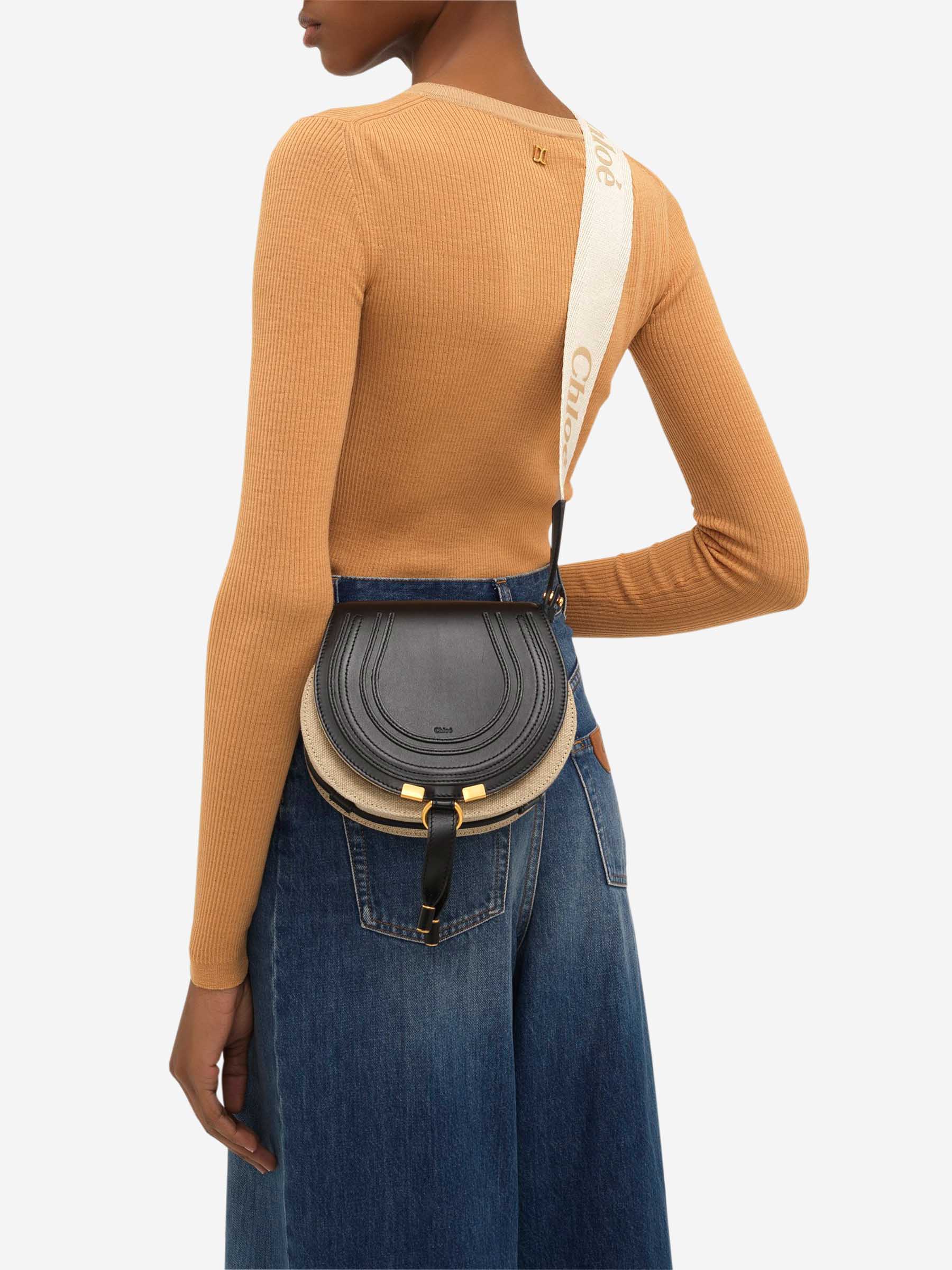 Saddle Bag Chloe Tasche Marcie Blau Marcie Bag In Grained Leather
