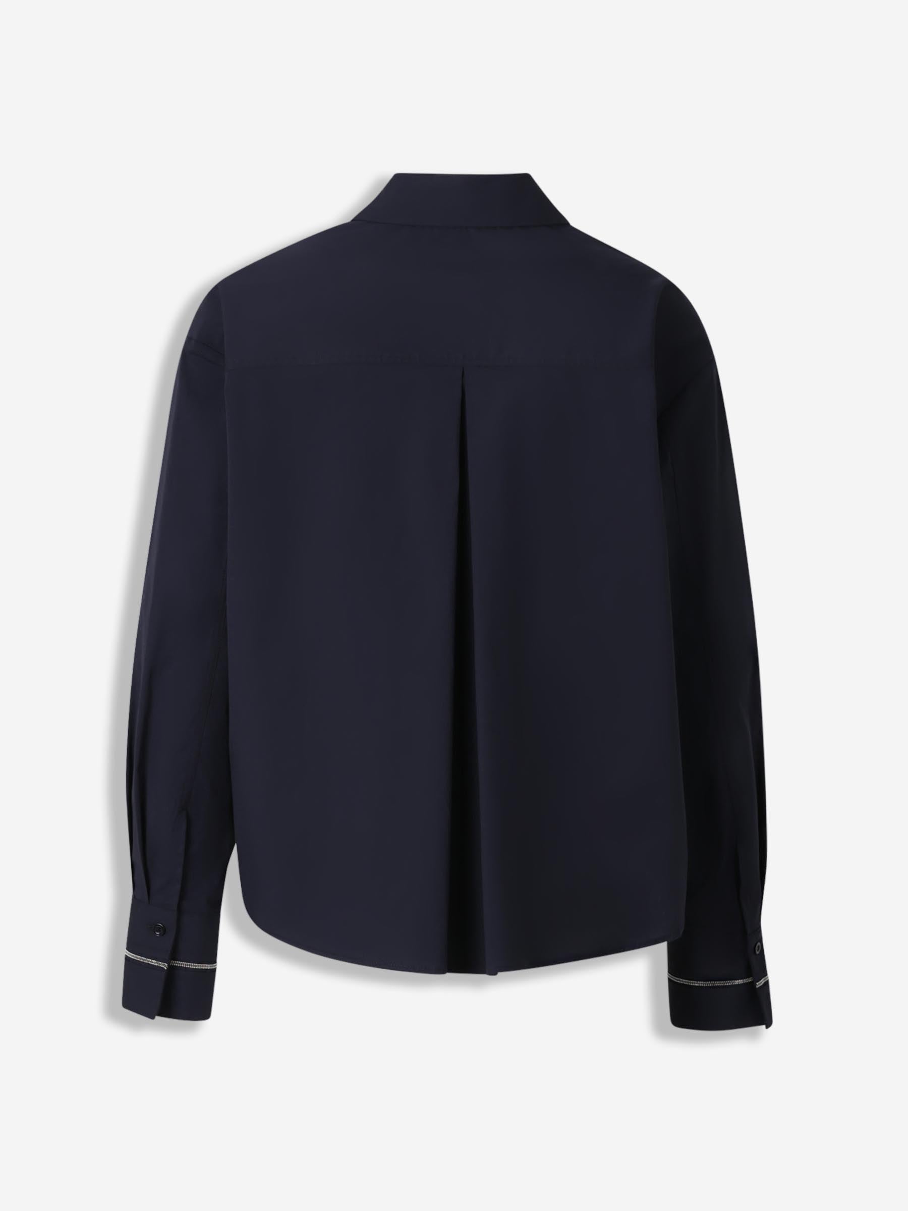 Peserico Mujer Barcelona Blusa Cropped color Azul Marino sku 701-002277 01 - Foto 2