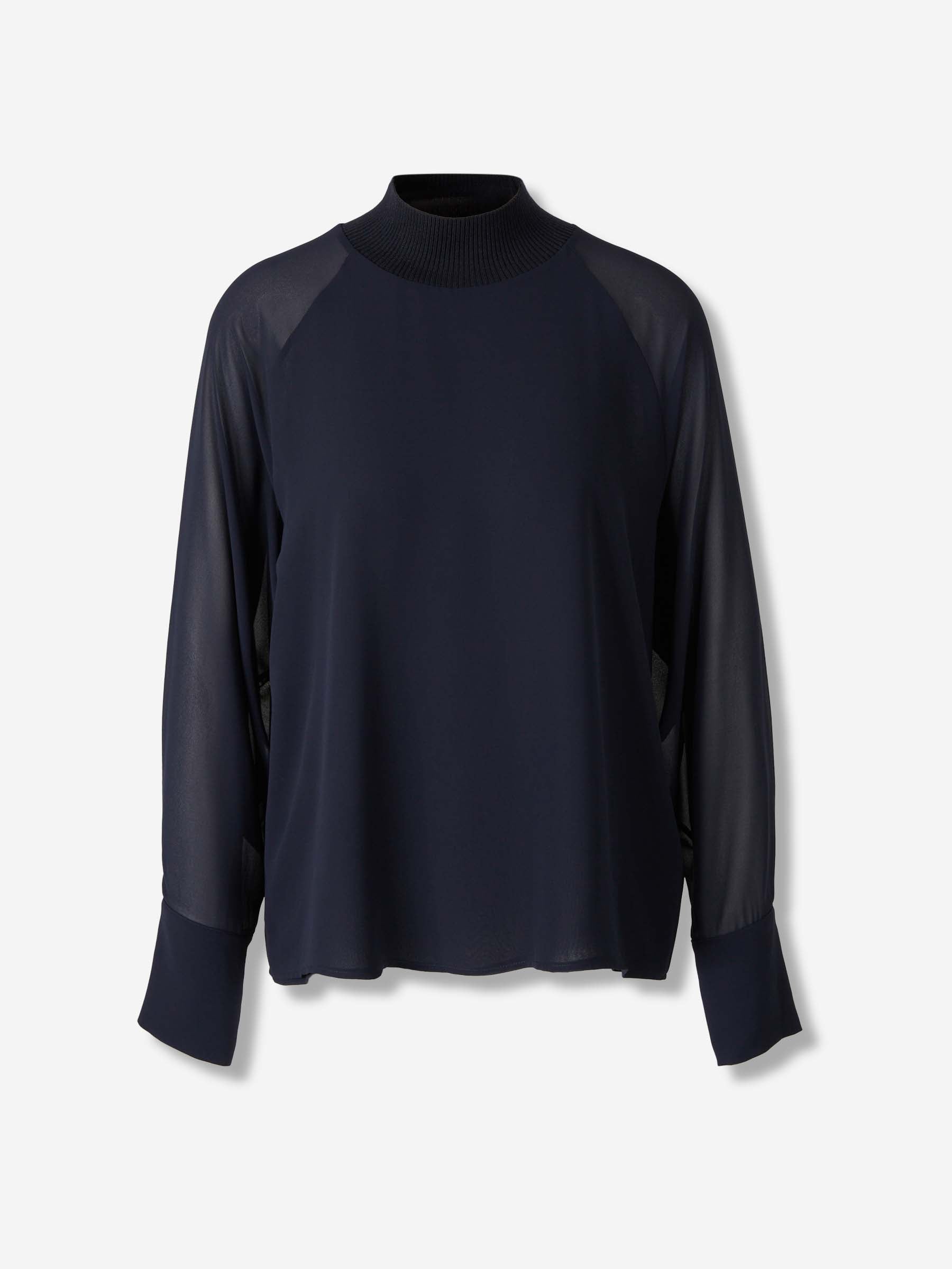 Peserico Mujer Barcelona Blusa Lisa Canalé color Azul Marino sku 701-002287 01 - Foto 1