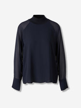 Peserico Mujer Barcelona Blusa Lisa Canalé color Azul Marino sku 701-002287 01 - Foto 1