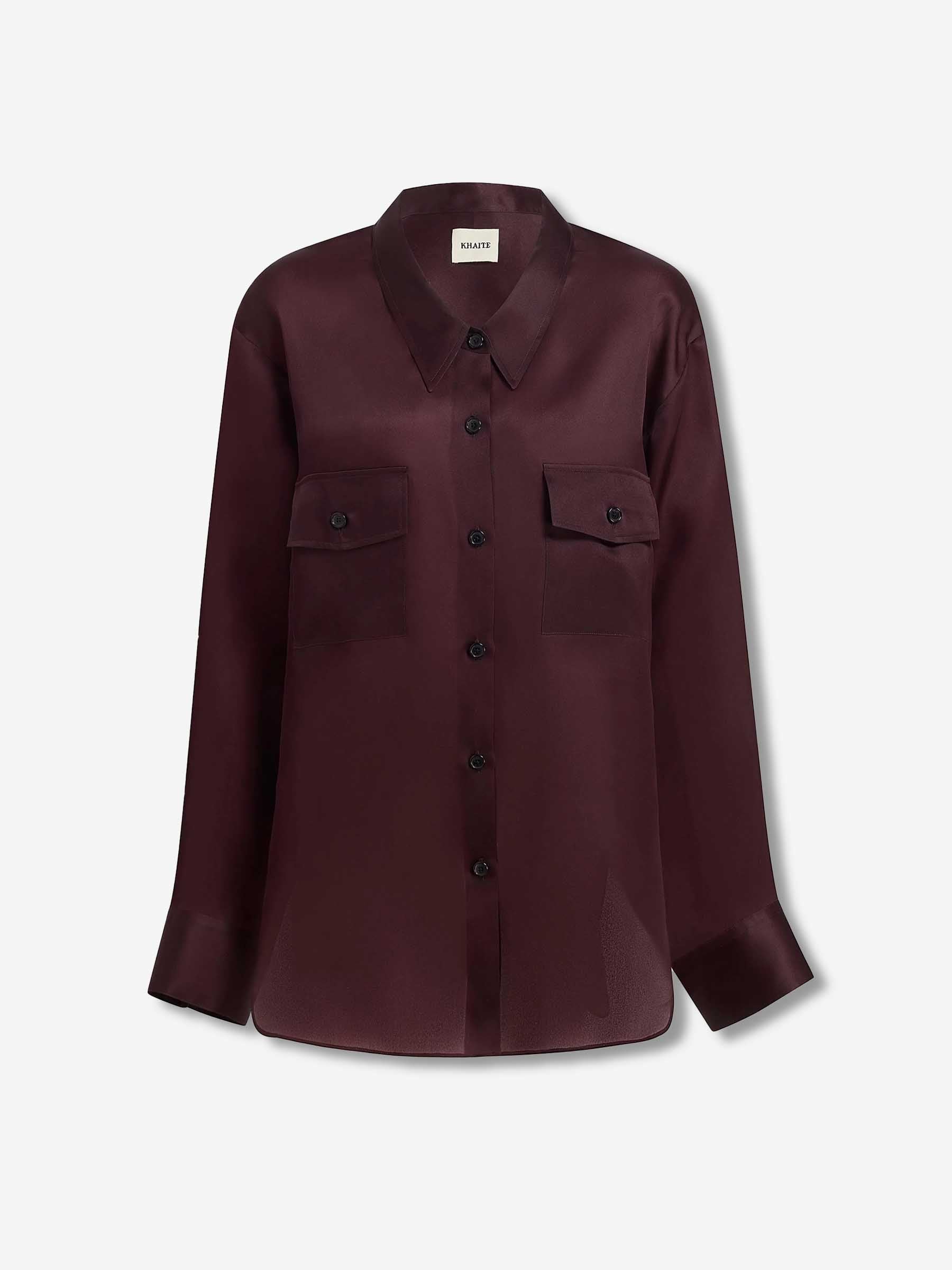 Khaite Mujer Barcelona Camisa Organza Matteo color Burdeos sku 701-002288 01 - Foto 1