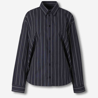 Balenciaga Mujer Barcelona Camisa Motivo Rayas color Azul Noche sku 701-002290 00 - Foto 1