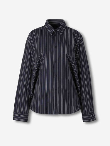 Balenciaga Mujer Barcelona Camisa Motivo Rayas color Azul Noche sku 701-002290 00 - Foto 1