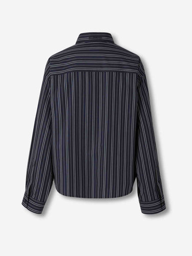 Balenciaga Mujer Barcelona Camisa Motivo Rayas color Azul Noche sku 701-002290 00 - Foto 4