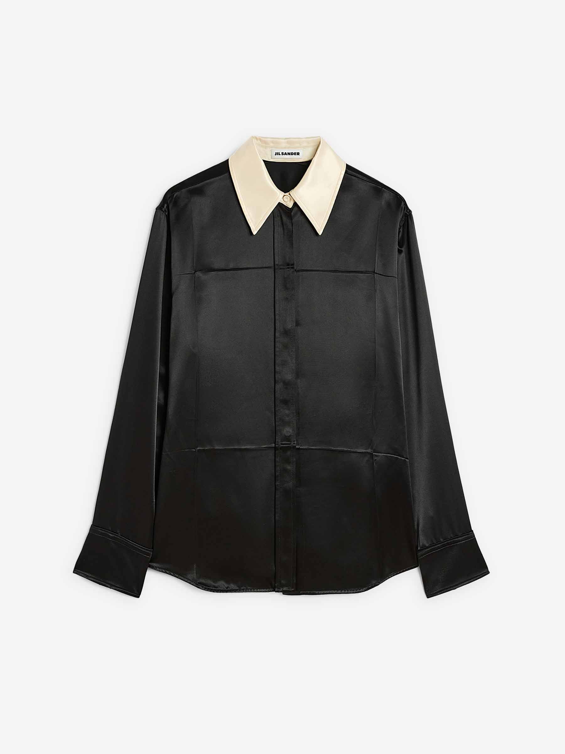 Jil Sander Mujer Barcelona Camisa Satinada Fluida color Blanco Y Negro sku 701-002293 01 - Foto 1