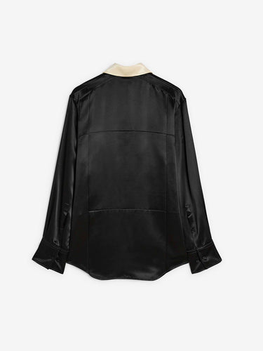 Jil Sander Mujer Barcelona Camisa Satinada Fluida color Blanco Y Negro sku 701-002293 01 - Foto 3