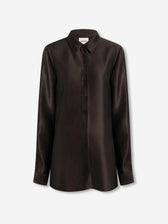 Khaite Mujer Barcelona Camisa Seda Auryn color Marrón Oscuro sku 701-002295 01 - Foto 1