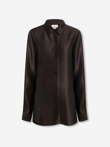 Khaite Mujer Barcelona Camisa Seda Auryn color Marrón Oscuro sku 701-002295 01 - Foto 1