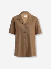 Khaite Mujer Barcelona Camisa Riordan color Camel sku 701-002296 01 - Foto 1