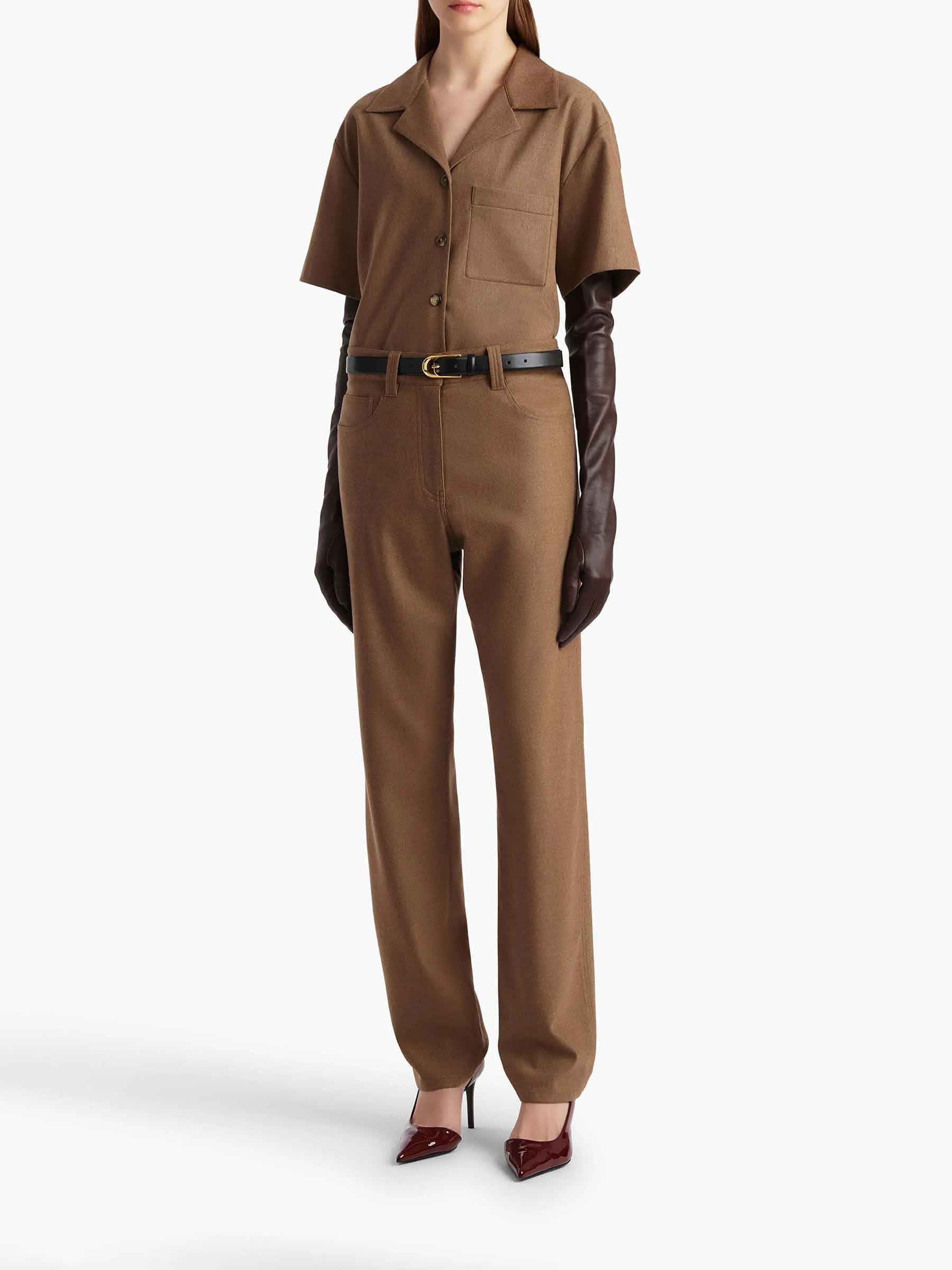 Khaite Mujer Barcelona Camisa Riordan color Camel sku 701-002296 01 - Foto 2