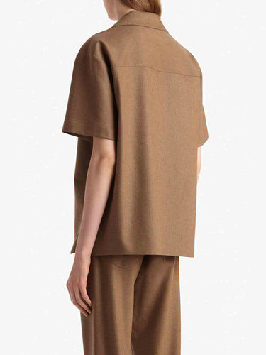Khaite Mujer Barcelona Camisa Riordan color Camel sku 701-002296 01 - Foto 3