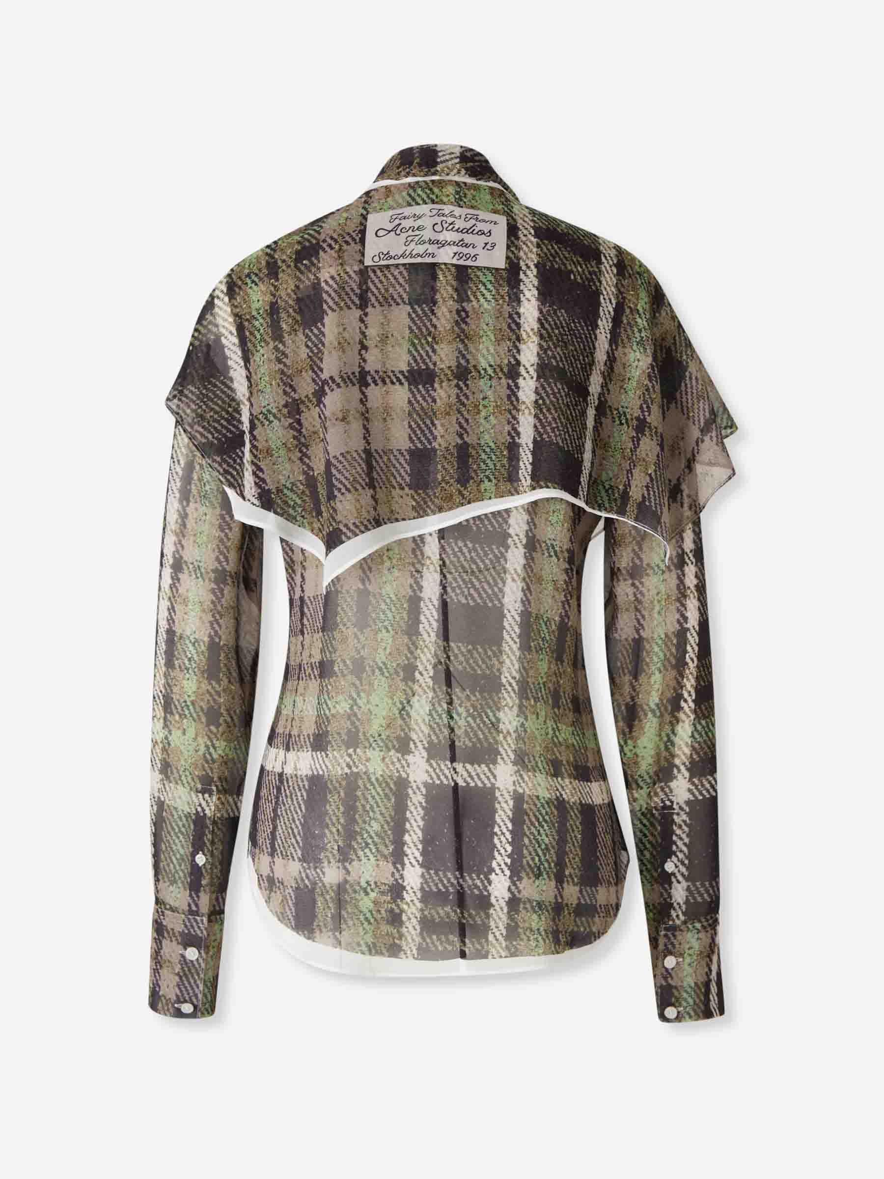Acne Studios Mujer Barcelona Blusa Seda Estampada color Verde sku 701-002299 01 - Foto 2