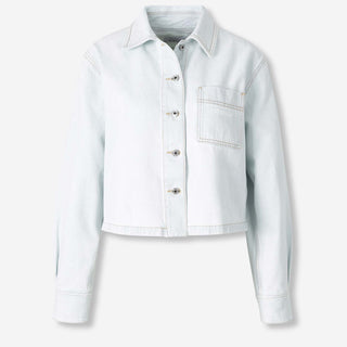 Off-White Mujer Barcelona Camisa Denim Cropped color Azul Denim Claro sku 701-002308 00 - Foto 1