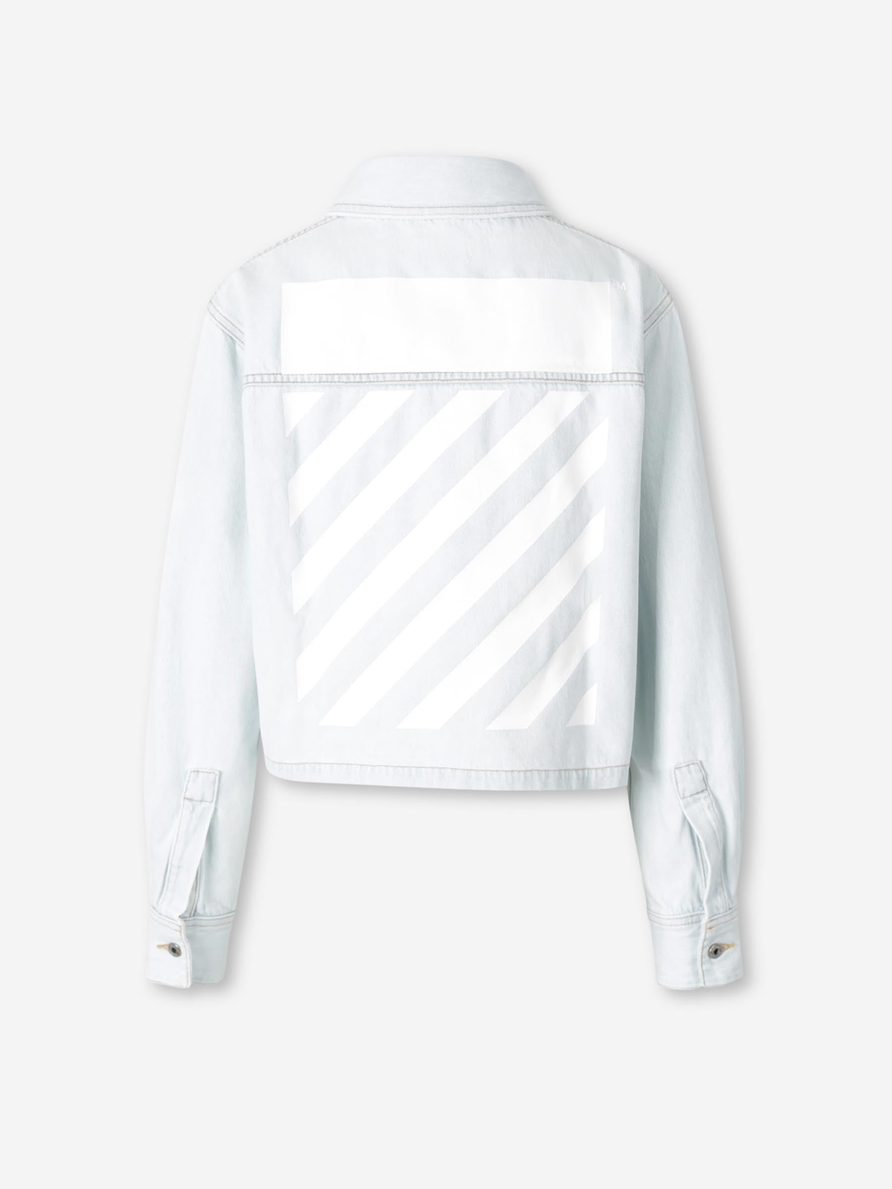 Off-White Mujer Barcelona Camisa Denim Cropped color Azul Denim Claro sku 701-002308 00 - Foto 2