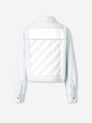 Off-White Mujer Barcelona Camisa Denim Cropped color Azul Denim Claro sku 701-002308 00 - Foto 2