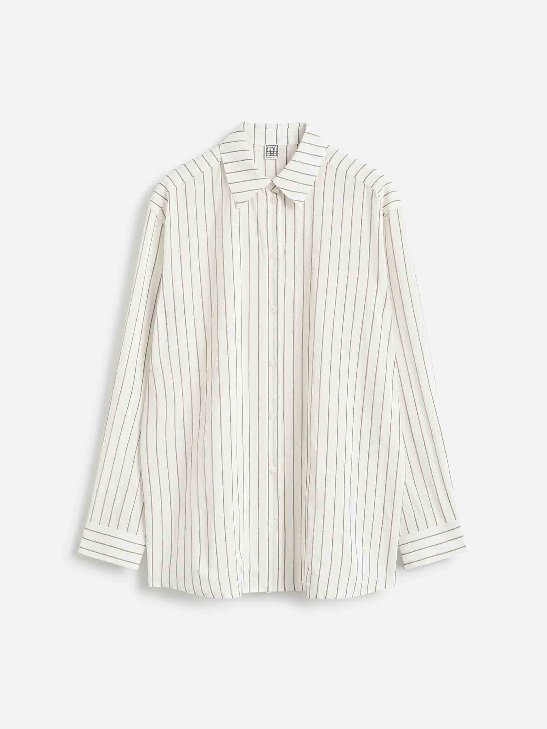 TOTEME Mujer Barcelona Camisa de rayas color Blanco sku 701-002310 01 - Foto 1