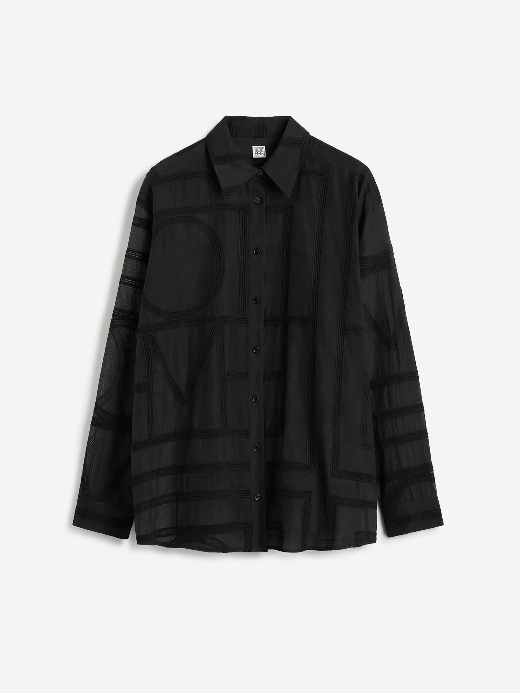 TOTEME Mujer Barcelona Camisa Crochet Seda color Negro sku 701-002311 01 - Foto 1